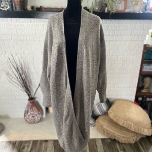 H&M Gray Cardigan Sweater Open-Front Lightweight